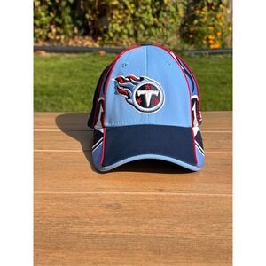 Tennessee Titans NFL Reebok Cap Hat OSFA Blue White Red‎ "T" Logo